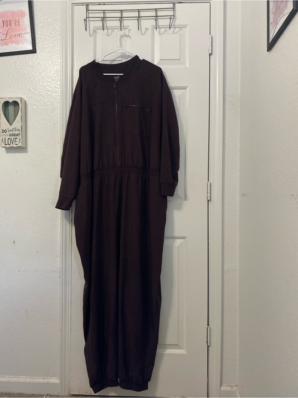 Old Navy Dark Brown Long Sleeve Jumpsuit Romper
